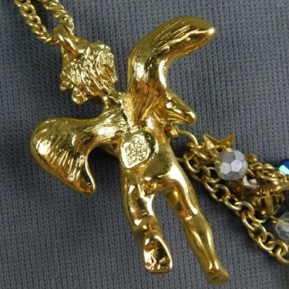 Kirks Folly Angel, Rhinestones, & Charms Necklace - Picture 12 of 12